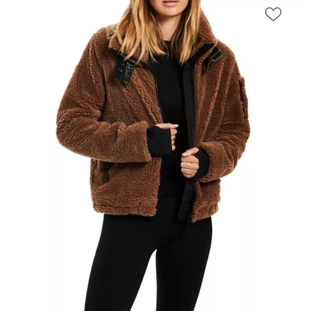 SAM Brown Sherpa Denver Jacket with Black Details
